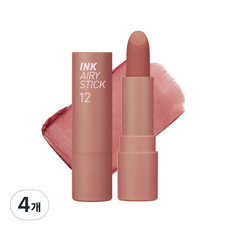 페리페라 잉크 더 에어리 벨벳 립스틱, 12소화력갑, 4개, 3.6g