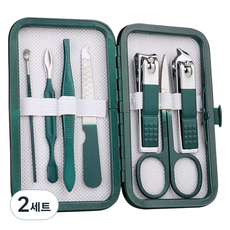 攜帶型指甲護理指甲剪 7種組, 翡翠綠, 2組
