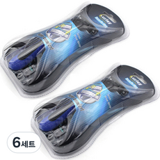 藍桶優質一次性剃須刀藍色+刀頭3件套, 6組