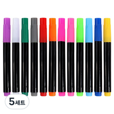 모던앳 유리 형광 블랙 보드 마카 12종 세트, 혼합색상, 5세트