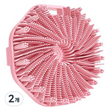 旋風矽膠沐浴刷, 粉紅色, 2個, 1入