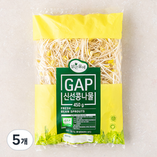 맑은물에 GAP 신선콩나물, 450g, 5개