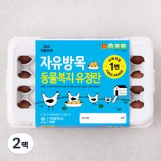 샛별뜨락 동물복지 인증 자유방목 유정란 1번란 780g, 15구, 2팩