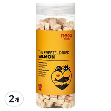 미우타임즈 반려동물 더 동결건조 간식 트릿, 60g, 2개, 연어