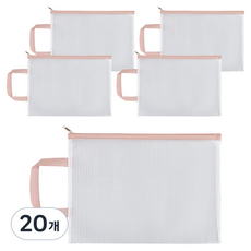 Miso-roun 附提把文件收納袋 33 x 24 cm, 20個, 粉紅色