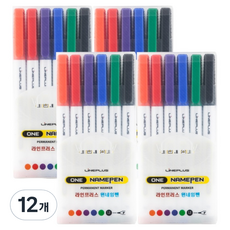 Lineplus 6色圓頭油性筆, 6種, 12個