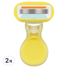 마켓링 여성용 귀여운 면도기 옐로우 type1 7.8 x 5.2 cm, 2개, 1개입