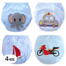 엠케이 남아용 앙증 조이멀티 순면 배변훈련팬티 4종세트, 랜덤 발송, 4세트