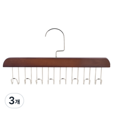 TODAYLIVING 8孔領帶架, 3個, 棕色