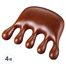 Shopping Sprint 木製頭皮刮痧按摩器 14, 4個, 單一顏色