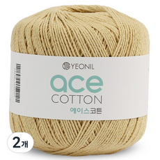 YEONIL Brandyan Ace Cotton 編織線, 4 拿鐵色, 2個