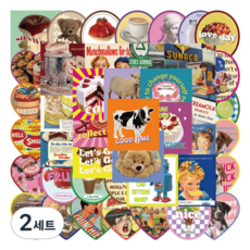 特別商店 行李箱 筆記型電腦 旅行 防水貼紙組 TT081-50PCS, 2套, 復古風