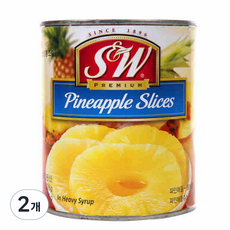 에스앤더블유 파인애플슬라이스, 836g, 2개