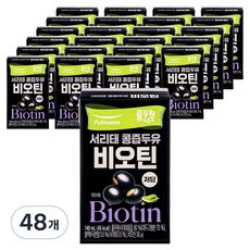 풀무원녹즙 저당 서리태 비오틴 콩즙두유, 48개, 140ml