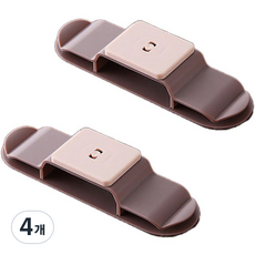 360도 멀티탭 전선코드 정리 거치대, 핑크, 4개