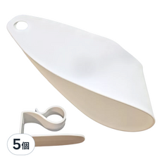 日式吹風機架 掛式吹風機收納, 白色, 5個