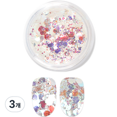 젤로젤로 자체발광 글리터 네일 글리터, GL039 오로라빔, 3개