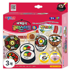 종이나라 세계음식 글라스아트 썬캐쳐 한식 만들기세트, 3개, 혼합색상