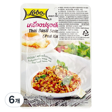 LOBO 타이 시즈닝 페이스트 홀리바질, 50g, 6개