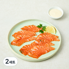 바른씨 유자 그라브락스 연어회 130g + 홀스래디쉬 40g 세트 (냉장), 2세트