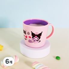 릴팡 쿠로미 더블컬러 프라임핸들컵, 혼합색상, 6개, 230ml
