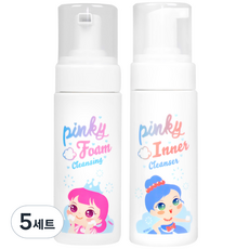 粉色公主兒童泡泡潔面+內潔面套裝, 5組