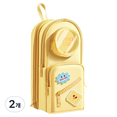 아트조이 대용량 다용도 멀티 칸칸이 분리수납 스탠딩 세로 필통, 소다 크래커, 2개