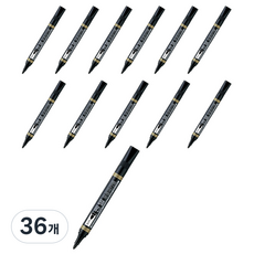 Pentel 飛龍文具 油性馬克筆 N850 圓頭, 黑色, 36個