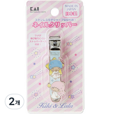 KAI 貝印 Little Osaka 蹣跚學步的小雙星指甲鉗, 混色, 2個