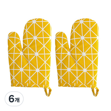 abm C 北歐廚房手套, 黃色, 6個