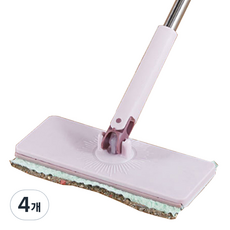 BonVive 地板清潔一鍵式平板拖把, 4個