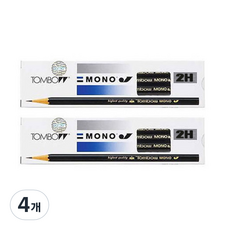 Tombow 蜻蜓牌 MONO J 鉛筆, 2H, 4個