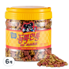 붐붐포 강아지 듬뿍한통 믹스 노즈워크 큐브 트릿, 생선맛(황태/연어/참치), 600g, 6개