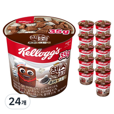 Kellogg'S Chex Choco 家樂氏 奶油巧克力餅乾杯裝麥片, 35g, 24個