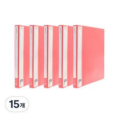 인디 클리어파일 A4 40매, Pink, 15개