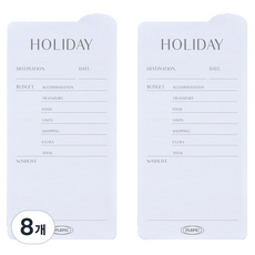 플레픽 라운드 점착식 메모잇, 홀리데이, 50매, 8개