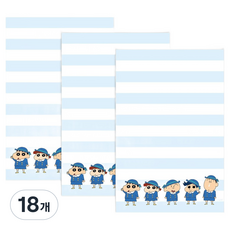 플라잉웨일즈 짱구는 못말려 메모패드 80 x 120 mm, 유치원, 80매, 18개