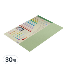 종이문화 레인보우카드 두꺼운 양면카드지 205g 12 그린, 30개