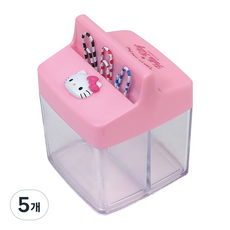 바이하츠 사각 자석 크립통, 헬로키티, 5개