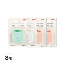 deLi 得力 附手腕帶雙向自動鎖定捲尺 隨機出貨, 8個, 1.5m
