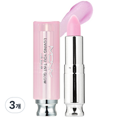 맥퀸뉴욕 러빙유 틴트 글로우 립밤, 3개, 비비드핑크