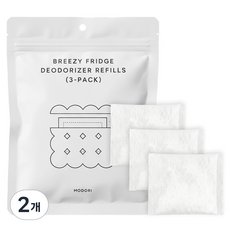 모도리 산뜻 냉장고 탈취제 리필 3p, 66g, 2개