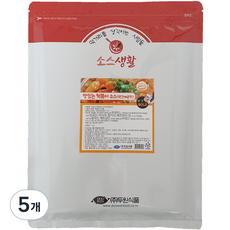 DOOWON FOOD Soseusaenghwal 美味辣炒年糕醬粉 微辣口味, 1kg, 5個