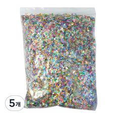 빙고빙고 컬러왕혼합 MIX 스팽글 250g, 5개, 혼합색상