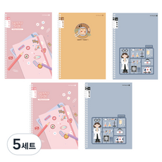 모닝글로리 채움노트 초등 스프링 일기장 좁은칸 3종 + 랜덤발송 2p 세트, B, 5세트