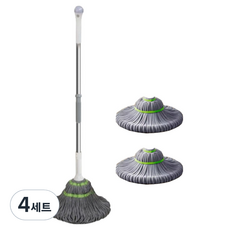 오코로 노터치 돌려짜는 걸레 밀대 + 걸레 2p 세트, 4세트