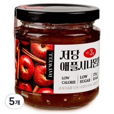 데이웰 저당 저칼로리 애플시나몬잼, 270g, 5개