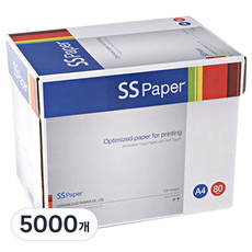 삼성전자 SS 복사용지 80g, A4, 5000개 A4, 5000개
