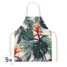 특별한상점 심플 카페 꽃집 미술 주방 앞치마 68 x 55 cm, A0053-2, 5개
