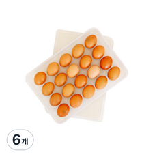 나누담 계란통 20구, 투명, 6개